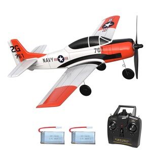 VOLANTEXRC Remote Control Plane, 4CH WWII RC Airplane T28 Trojan with Aileron